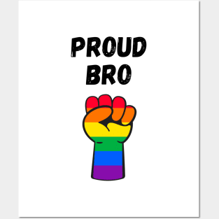 Proud Bro Rainbow Pride T Shirt Design Posters and Art